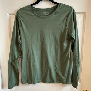 Time and Tru Olive Green Long Sleeve Tee